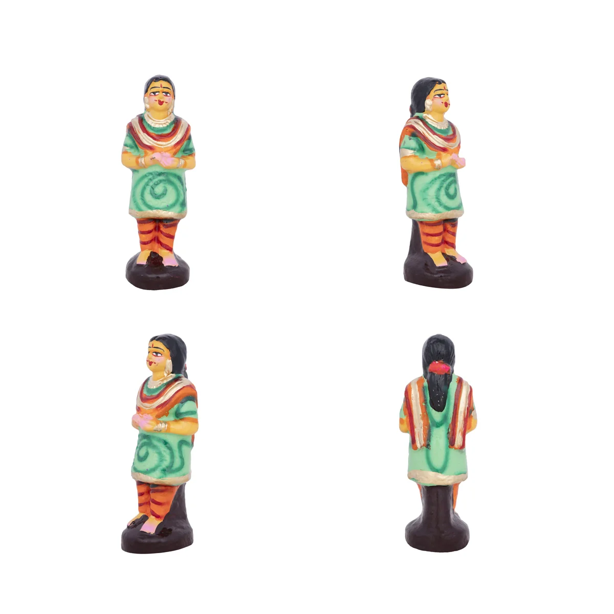 Kadhani Vizha Clay Golu Bommai Set - 7 x 3 Inches | Giri Golu Doll/ Navaratri Golu Bomma/Gombe/Bommai - Image 2