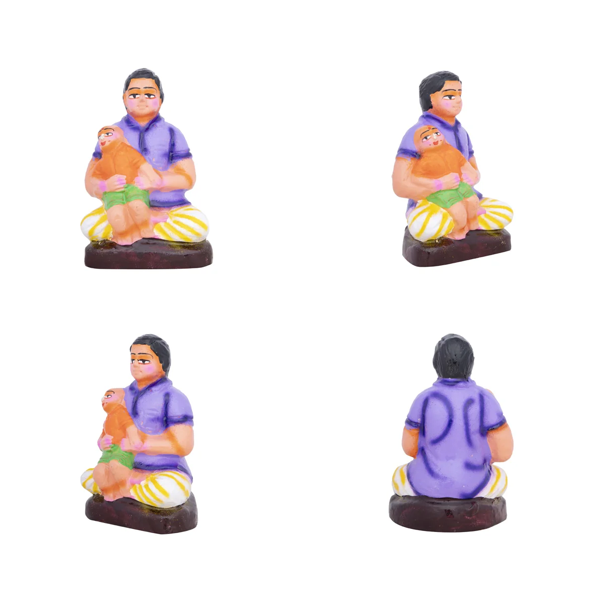 Kadhani Vizha Clay Golu Bommai Set - 7 x 3 Inches | Giri Golu Doll/ Navaratri Golu Bomma/Gombe/Bommai - Image 5
