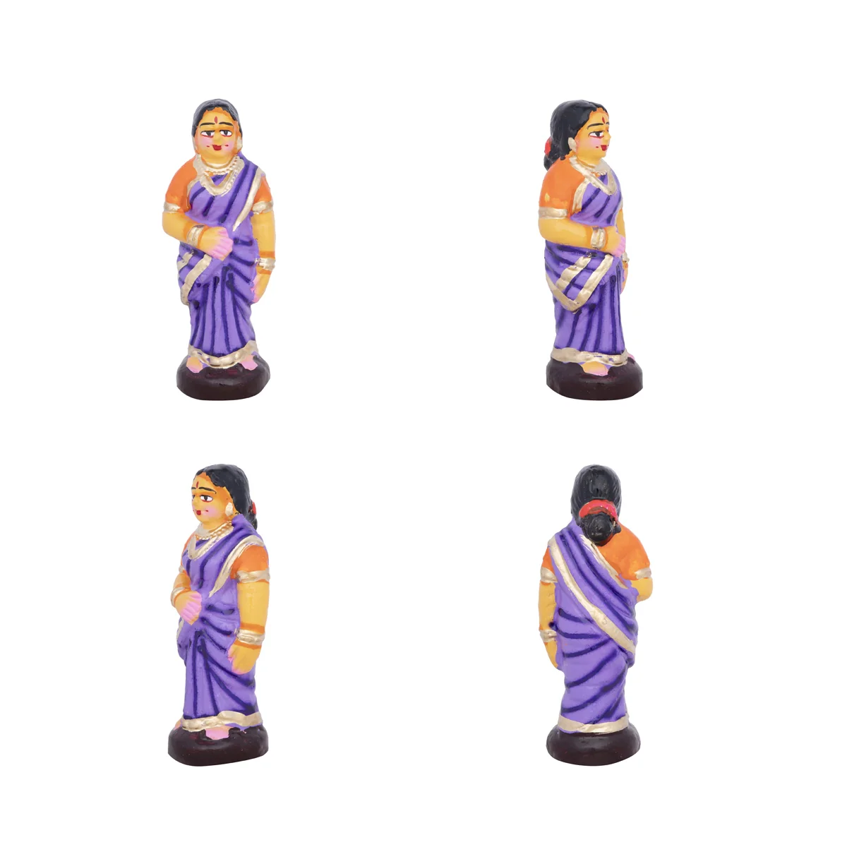 Kadhani Vizha Clay Golu Bommai Set - 7 x 3 Inches | Giri Golu Doll/ Navaratri Golu Bomma/Gombe/Bommai - Image 7