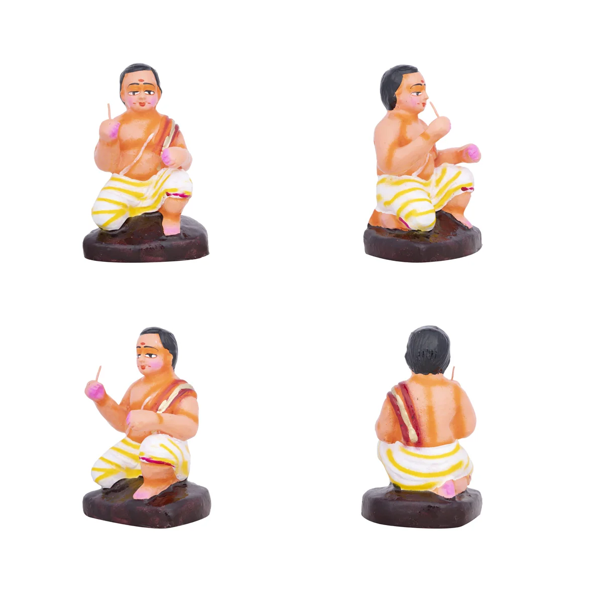 Kadhani Vizha Clay Golu Bommai Set - 7 x 3 Inches | Giri Golu Doll/ Navaratri Golu Bomma/Gombe/Bommai - Image 8