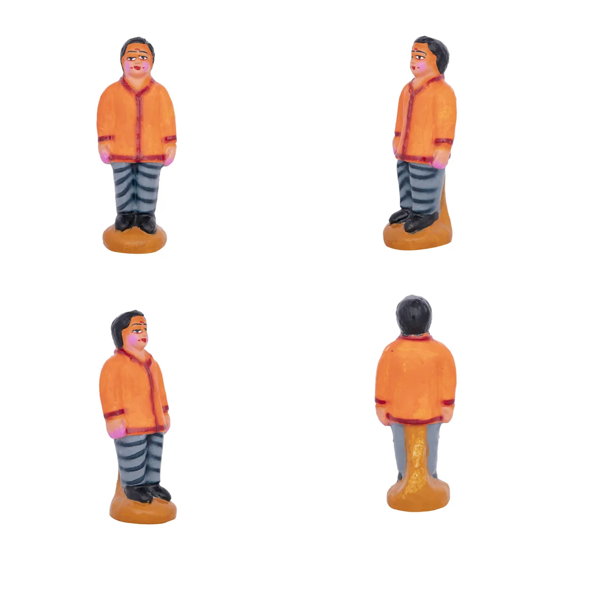 Kadhani Vizha Clay Golu Bommai Set - 7 x 3 Inches | Giri Golu Doll/ Navaratri Golu Bomma/Gombe/Bommai - Image 9