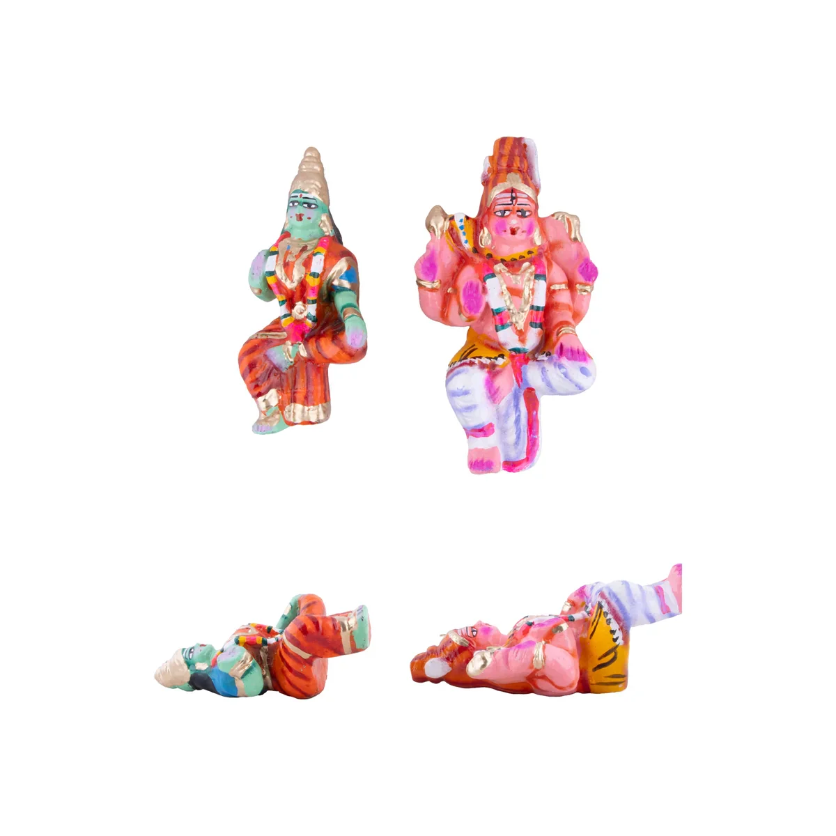 Kailangiri Clay Golu Bommai Set - 9.5 x 12 Inches | Giri Golu Doll/Navaratri Golu Bomma/Gombe/Bommai - Image 3