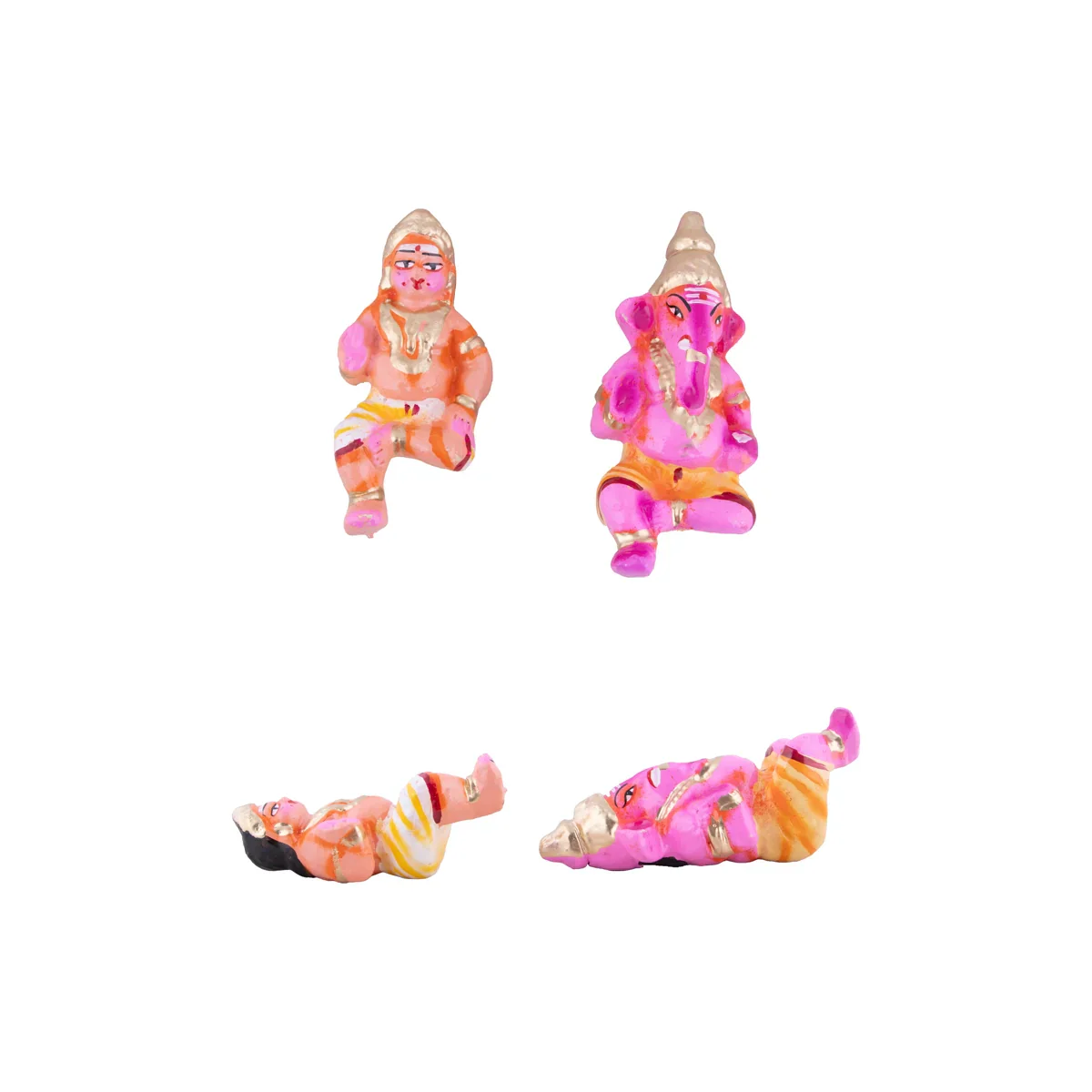 Kailangiri Clay Golu Bommai Set - 9.5 x 12 Inches | Giri Golu Doll/Navaratri Golu Bomma/Gombe/Bommai - Image 4