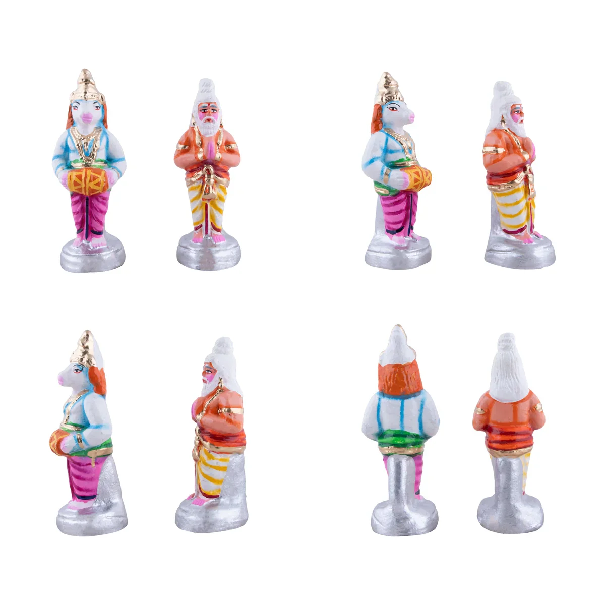 Kailangiri Clay Golu Bommai Set - 9.5 x 12 Inches | Giri Golu Doll/Navaratri Golu Bomma/Gombe/Bommai - Image 6