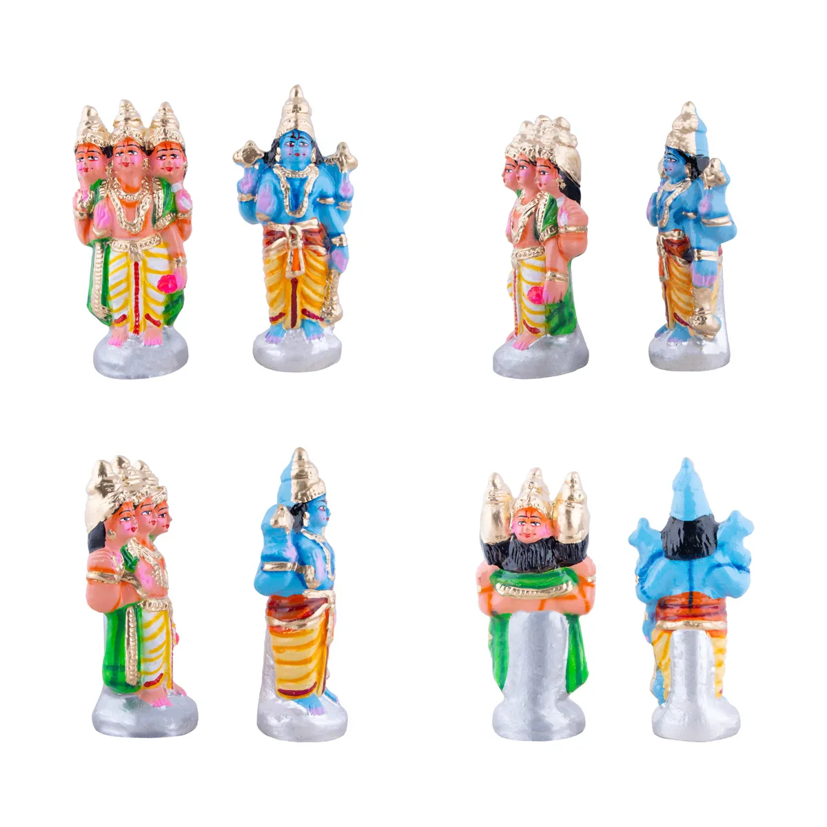 Kailangiri Clay Golu Bommai Set - 9.5 x 12 Inches | Giri Golu Doll/Navaratri Golu Bomma/Gombe/Bommai - Image 7