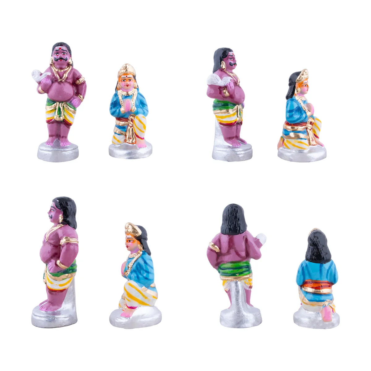 Kailangiri Clay Golu Bommai Set - 9.5 x 12 Inches | Giri Golu Doll/Navaratri Golu Bomma/Gombe/Bommai - Image 8
