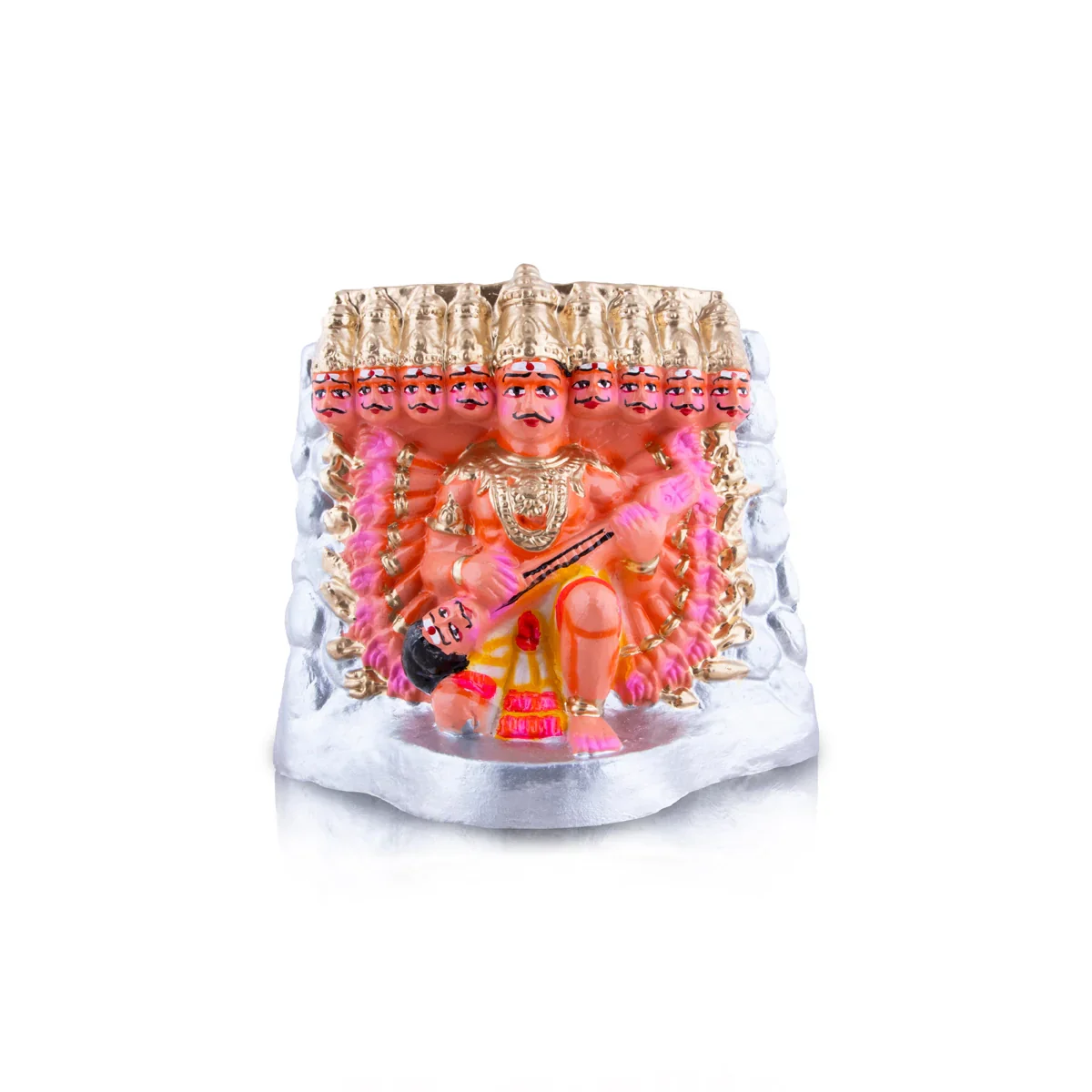 Kailasa Parvatham Clay Golu Bommai Pair - 15 x 9 Inches | Giri Golu Doll/ Navaratri Golu Bomma/Gombe/Bommai - Image 2
