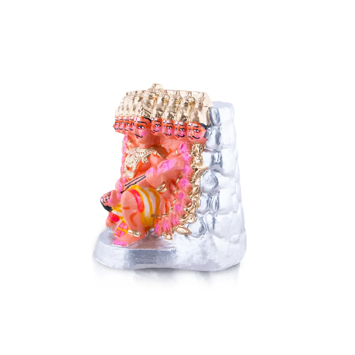 Kailasa Parvatham Clay Golu Bommai Pair - 15 x 9 Inches | Giri Golu Doll/ Navaratri Golu Bomma/Gombe/Bommai - Image 4