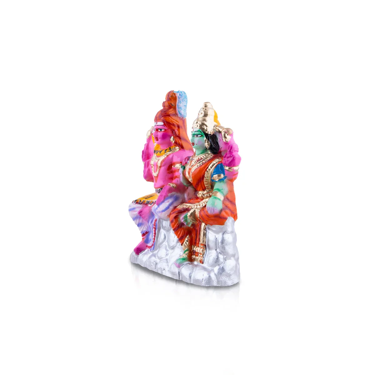 Kailasa Parvatham Clay Golu Bommai Pair - 15 x 9 Inches | Giri Golu Doll/ Navaratri Golu Bomma/Gombe/Bommai - Image 7