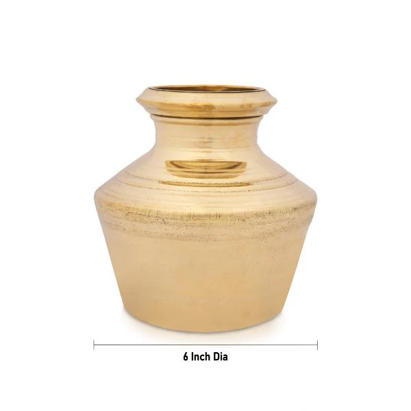 Kalash Pot - 6.5 x 6 Inches | Brass Kalash Kudam/ Pooja Pot for Home - Image 2