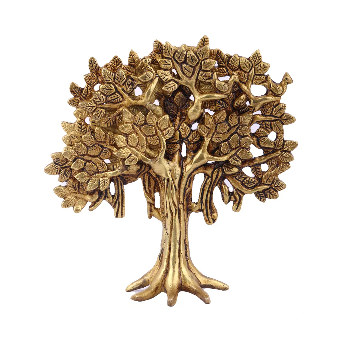 Kalpavriksha Tree - 7 Inches | Antique Brass Statue/ Kalpvriksh Plant for Pooja/ 820 Gms Approx - Image 2