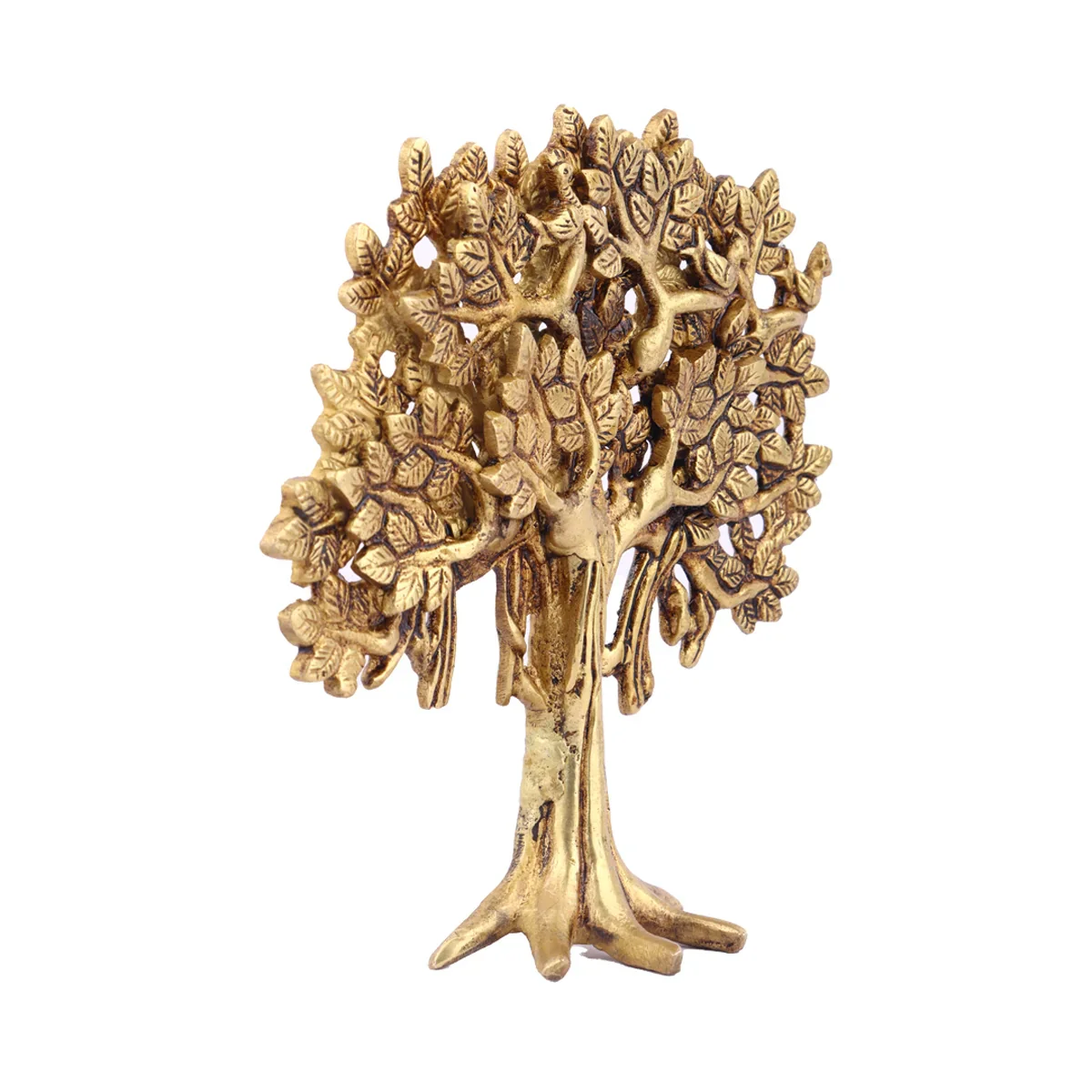 Kalpavriksha Tree - 7 Inches | Antique Brass Statue/ Kalpvriksh Plant for Pooja/ 820 Gms Approx - Image 4