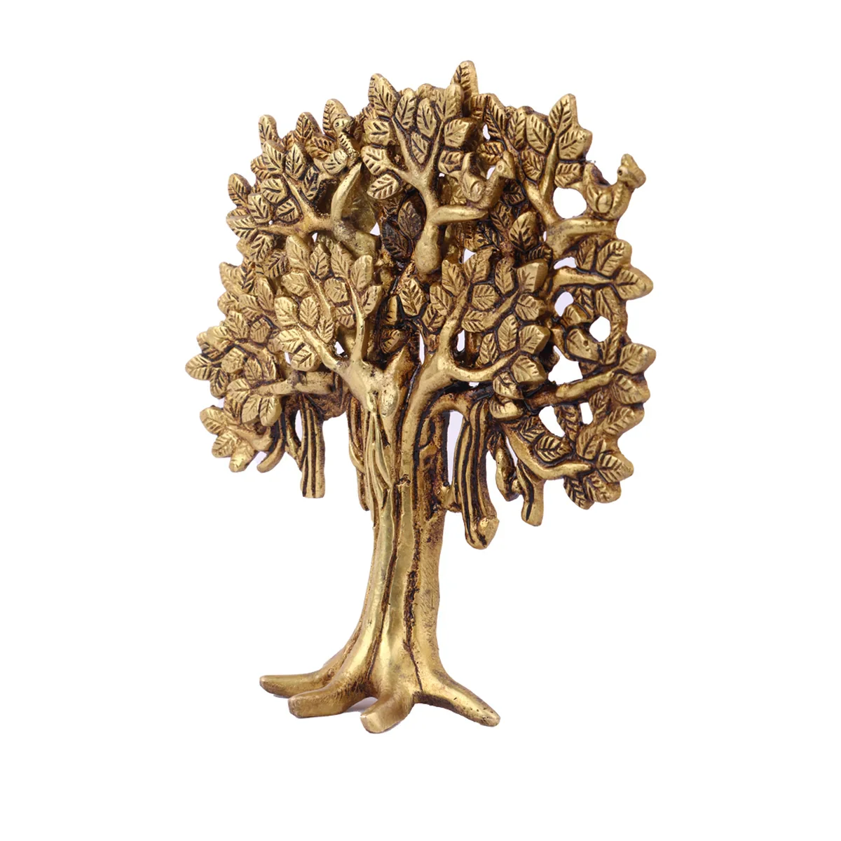 Kalpavriksha Tree - 7 Inches | Antique Brass Statue/ Kalpvriksh Plant for Pooja/ 820 Gms Approx - Image 6