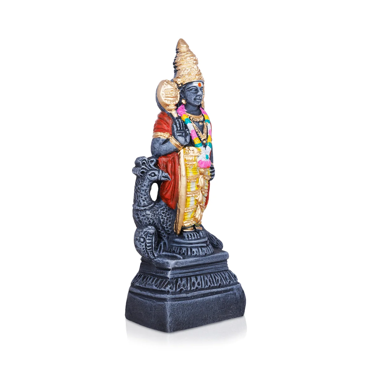 Kalvettu Murugan Statue Clay Golu Bommai - 11 X 4 Inches | Navaratri Golu Gombe/Giri Golu Doll/ Navratri Decor - Image 2