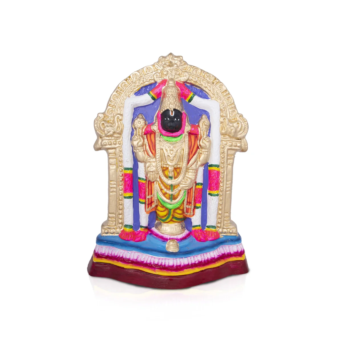 Kalyana Venkataramana Perumal Paper Mache Golu Bommai - 14 x 7 Inches | Giri Golu Doll/ Navaratri Golu Bomma/Gombe/Bommai