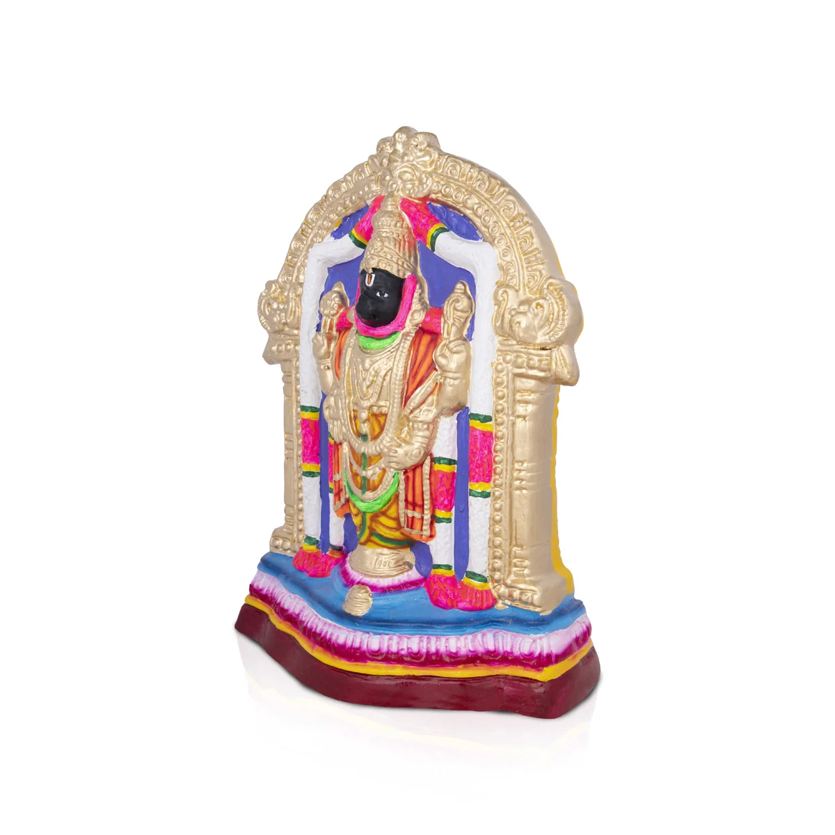 Kalyana Venkataramana Perumal Paper Mache Golu Bommai - 14 x 7 Inches | Giri Golu Doll/ Navaratri Golu Bomma/Gombe/Bommai - Image 2