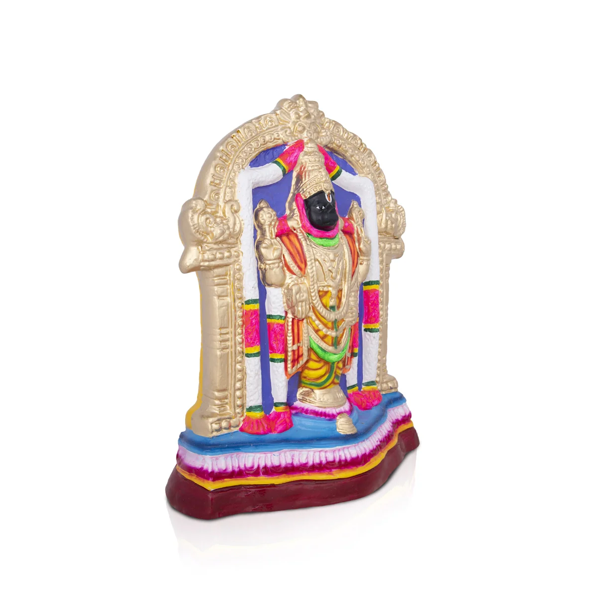 Kalyana Venkataramana Perumal Paper Mache Golu Bommai - 14 x 7 Inches | Giri Golu Doll/ Navaratri Golu Bomma/Gombe/Bommai - Image 3