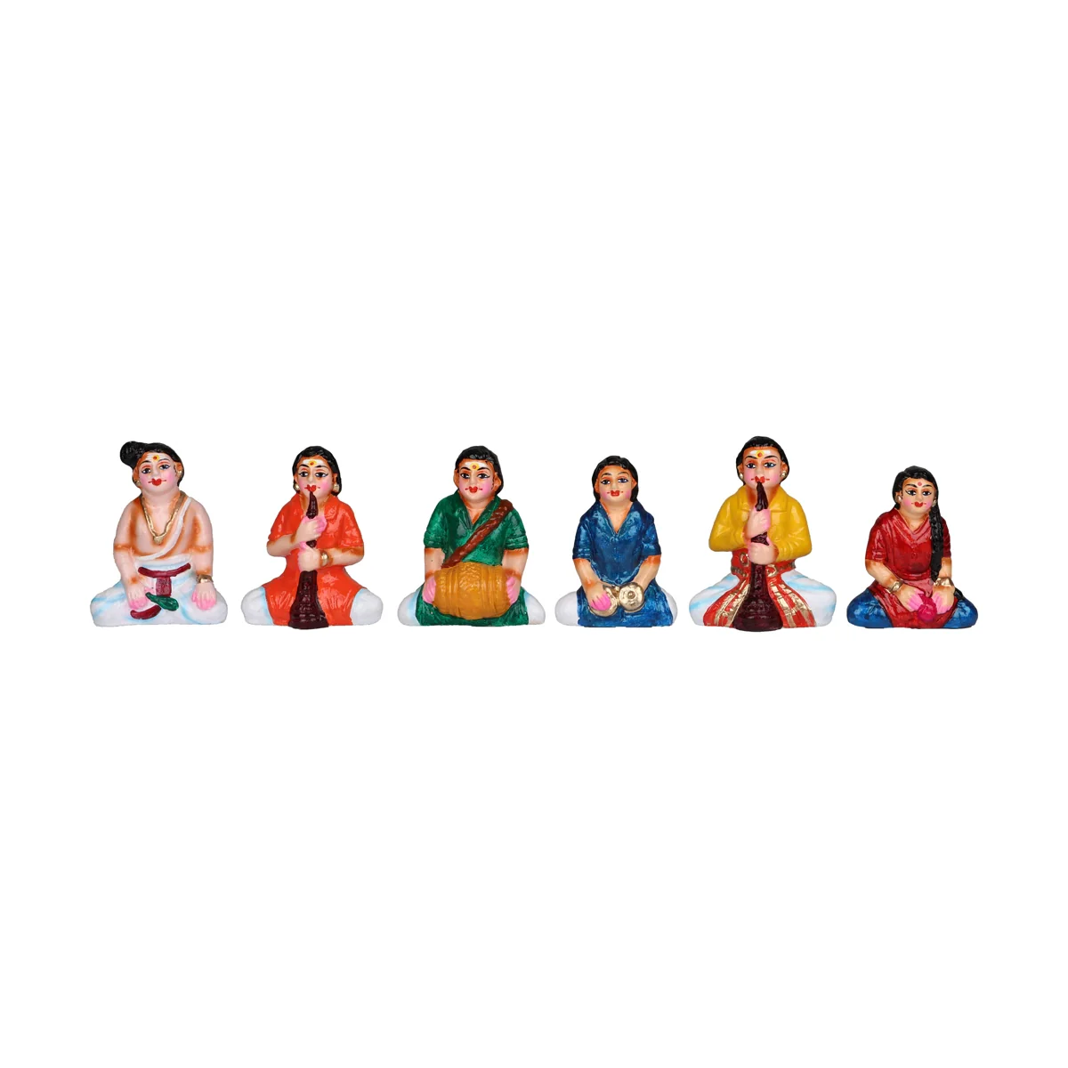 Kalyanam Clay Golu Bommai Set - 10 x 8 Inches | Giri Golu Doll/ Navaratri Golu Bomma/Gombe/Bommai - Image 4