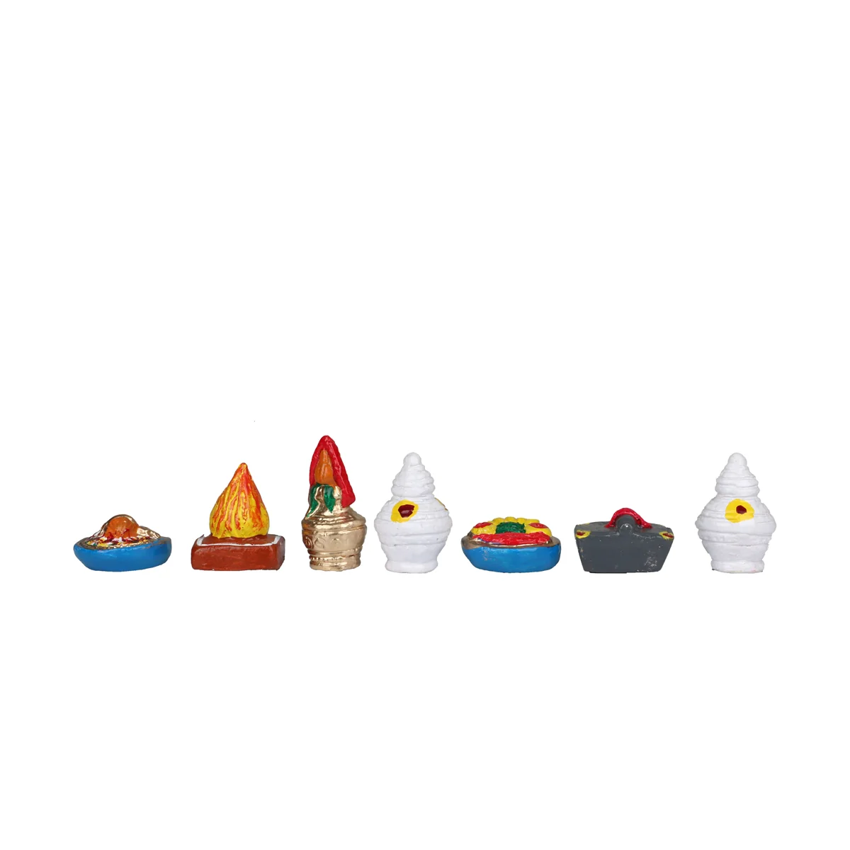 Kalyanam Clay Golu Bommai Set - 10 x 8 Inches | Giri Golu Doll/ Navaratri Golu Bomma/Gombe/Bommai - Image 7