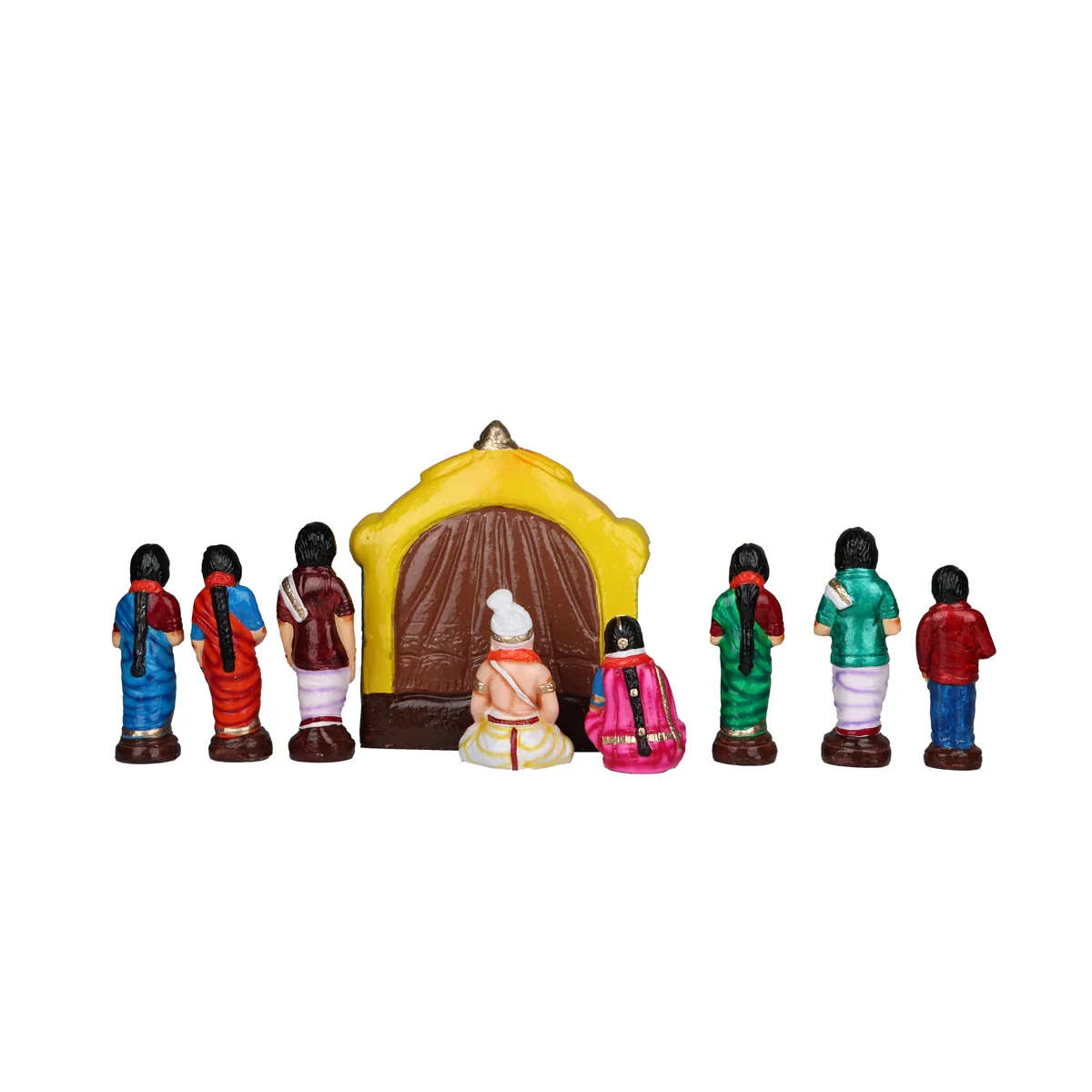 Kalyanam Clay Golu Bommai Set - 10 x 8 Inches | Giri Golu Doll/ Navaratri Golu Bomma/Gombe/Bommai - Image 8