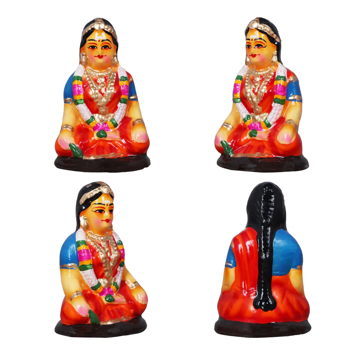 Kalyanam Set - 7 x 2.5 Inches | Giri Golu Statue/ Clay Statue/ Marriage Set/ Navarathri Doll - Image 3