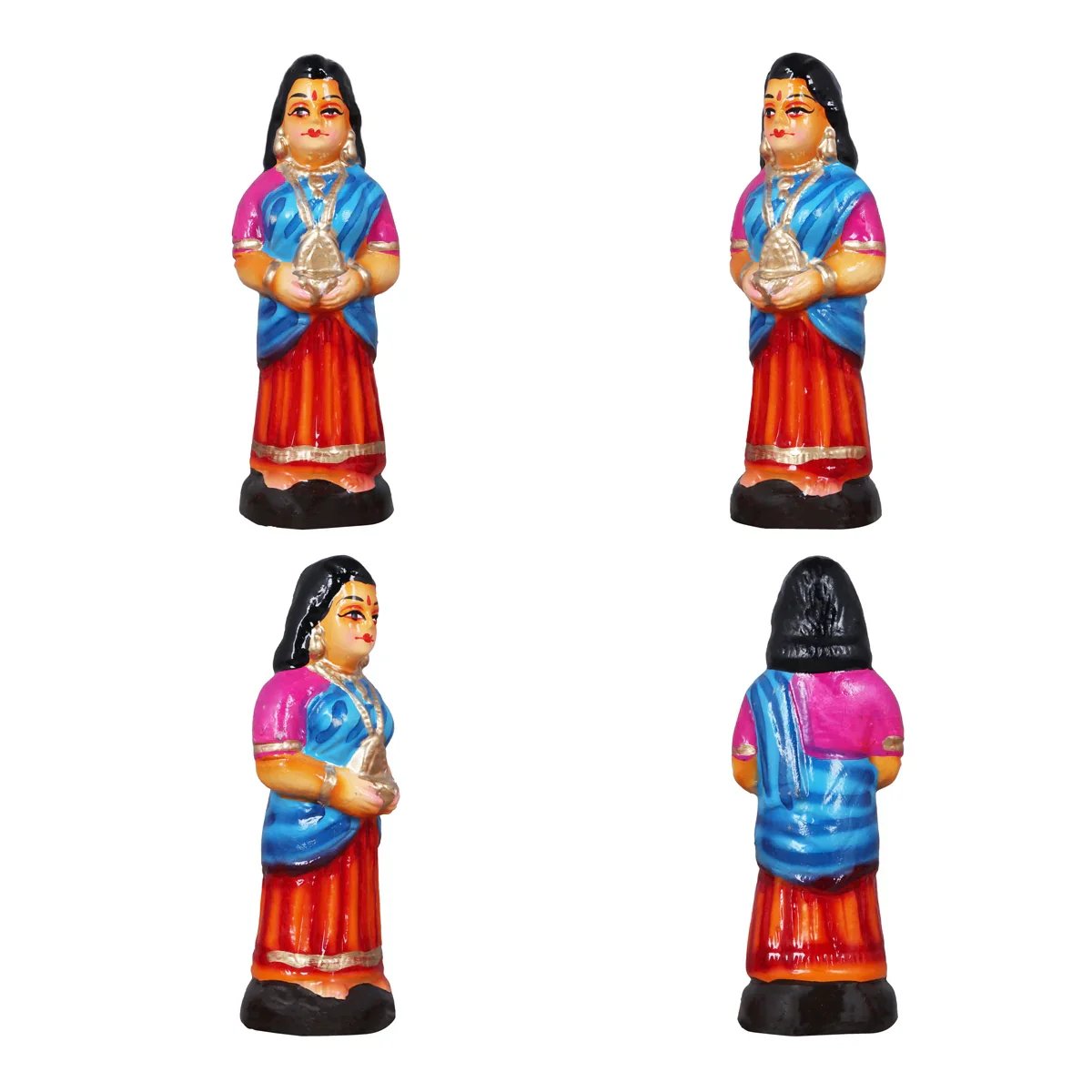Kalyanam Set - 7 x 2.5 Inches | Giri Golu Statue/ Clay Statue/ Marriage Set/ Navarathri Doll - Image 5
