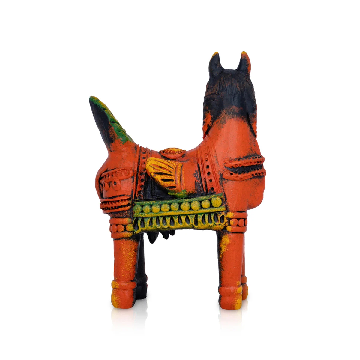 Kamadhenu Idol Terracotta Clay Golu Bommai - 8 x 5 Inches | Giri Golu Doll/ Navaratri Golu Bomma/ Bommai/ Gombe - Image 5