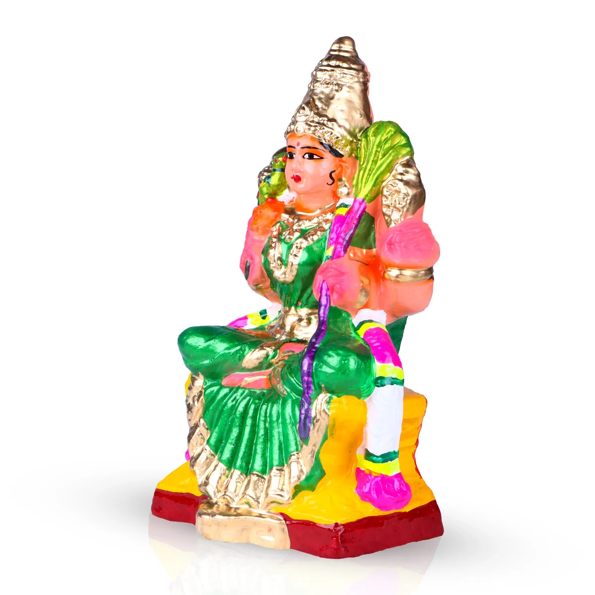 Kamakshi Clay Golu Bommai - 10 Inches | Giri Golu Doll/ Navaratri Golu Bomma/Gombe/Bommai - Image 2