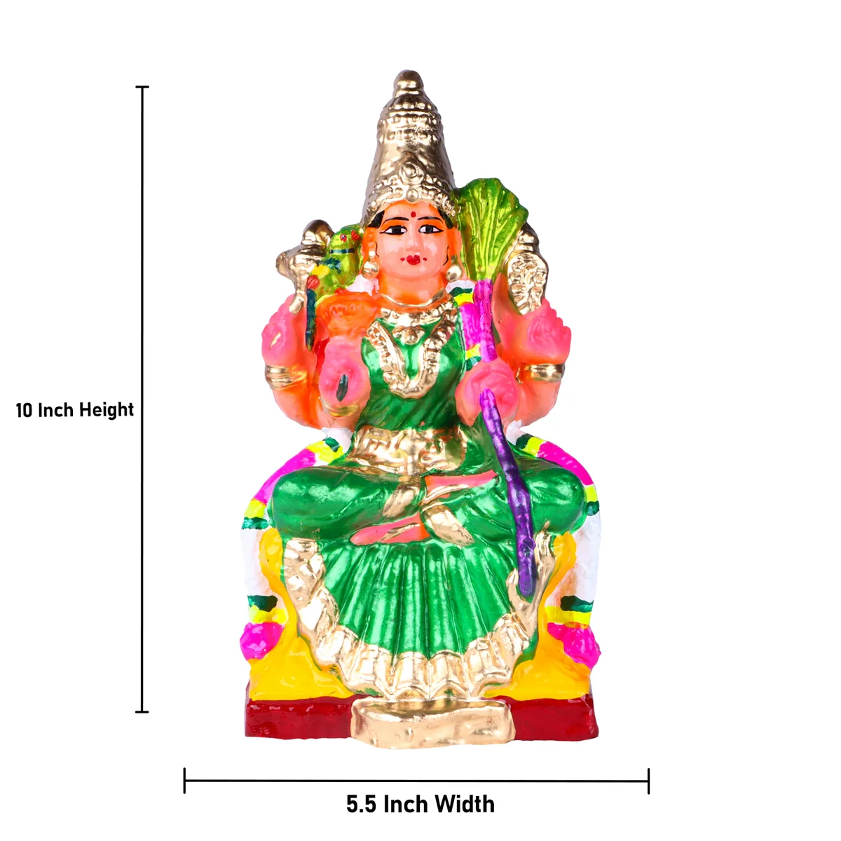Kamakshi Clay Golu Bommai - 10 Inches | Giri Golu Doll/ Navaratri Golu Bomma/Gombe/Bommai - Image 4