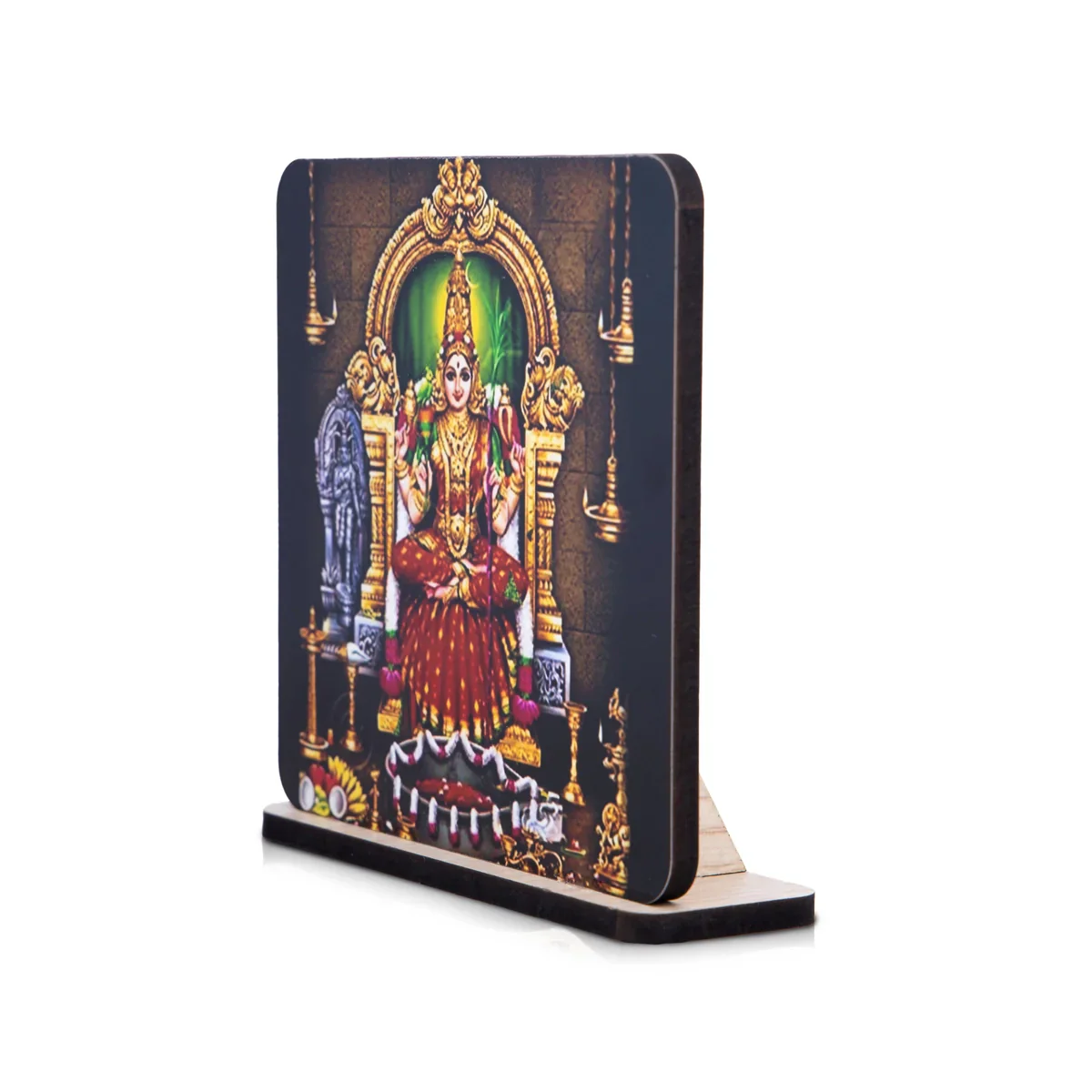 Kamakshi Amman Photo Frame Stand - 4 x 3.75 Inches | Kamatchi Amman Picture Frame for Car Decor - Image 2
