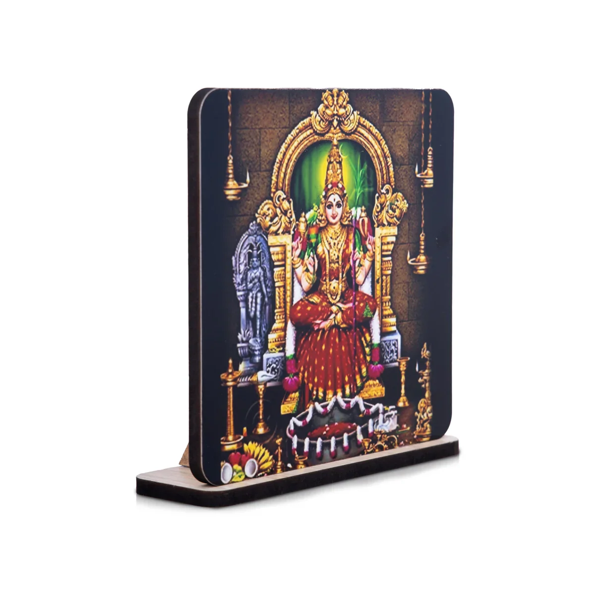 Kamakshi Amman Photo Frame Stand - 4 x 3.75 Inches | Kamatchi Amman Picture Frame for Car Decor - Image 3