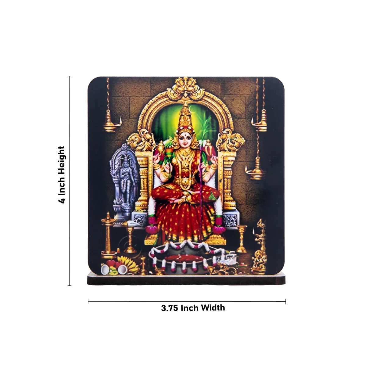 Kamakshi Amman Photo Frame Stand - 4 x 3.75 Inches | Kamatchi Amman Picture Frame for Car Decor - Image 5