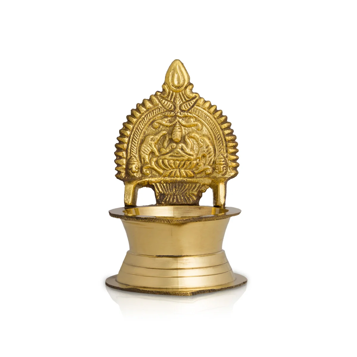 Kamakshi Deepam - 3.75 x 2.25 Inches | Kamatchi Amman Vilakku/ Brass Kamatchi Vilakku for Pooja - Image 4