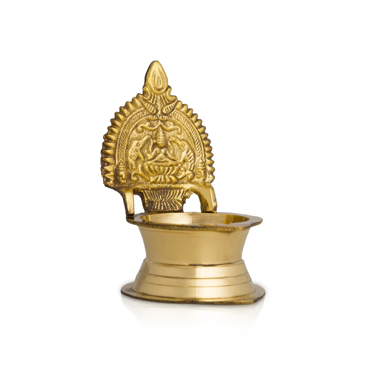 Kamakshi Deepam - 3.75 x 2.25 Inches | Kamatchi Amman Vilakku/ Brass Kamatchi Vilakku for Pooja - Image 5
