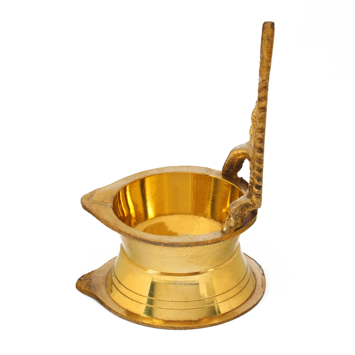 Kamakshi Deepam - 4 x 2.5 Inches | Brass Lamp/ Kamatchi Vilakku/ Kamatchi Amman Vilakku for Pooja - Image 4