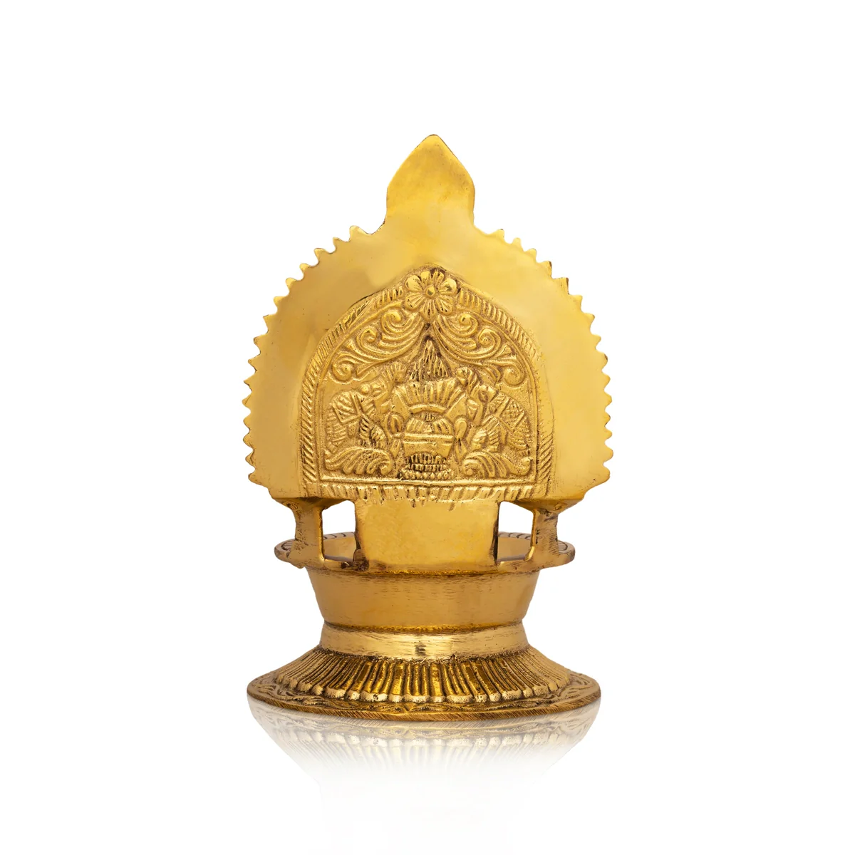 Kamakshi Deepam - 6.5 x 5 Inches | Kamatchi Amman Vilakku/ Brass Kamatchi Vilakku for Pooja - Image 4