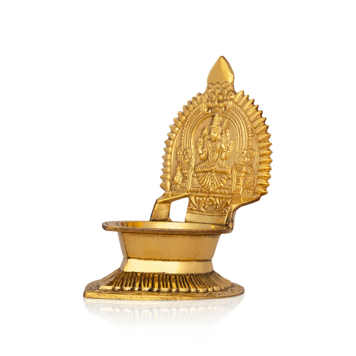 Kamakshi Deepam - 6.5 x 5 Inches | Kamatchi Amman Vilakku/ Brass Kamatchi Vilakku for Pooja - Image 7