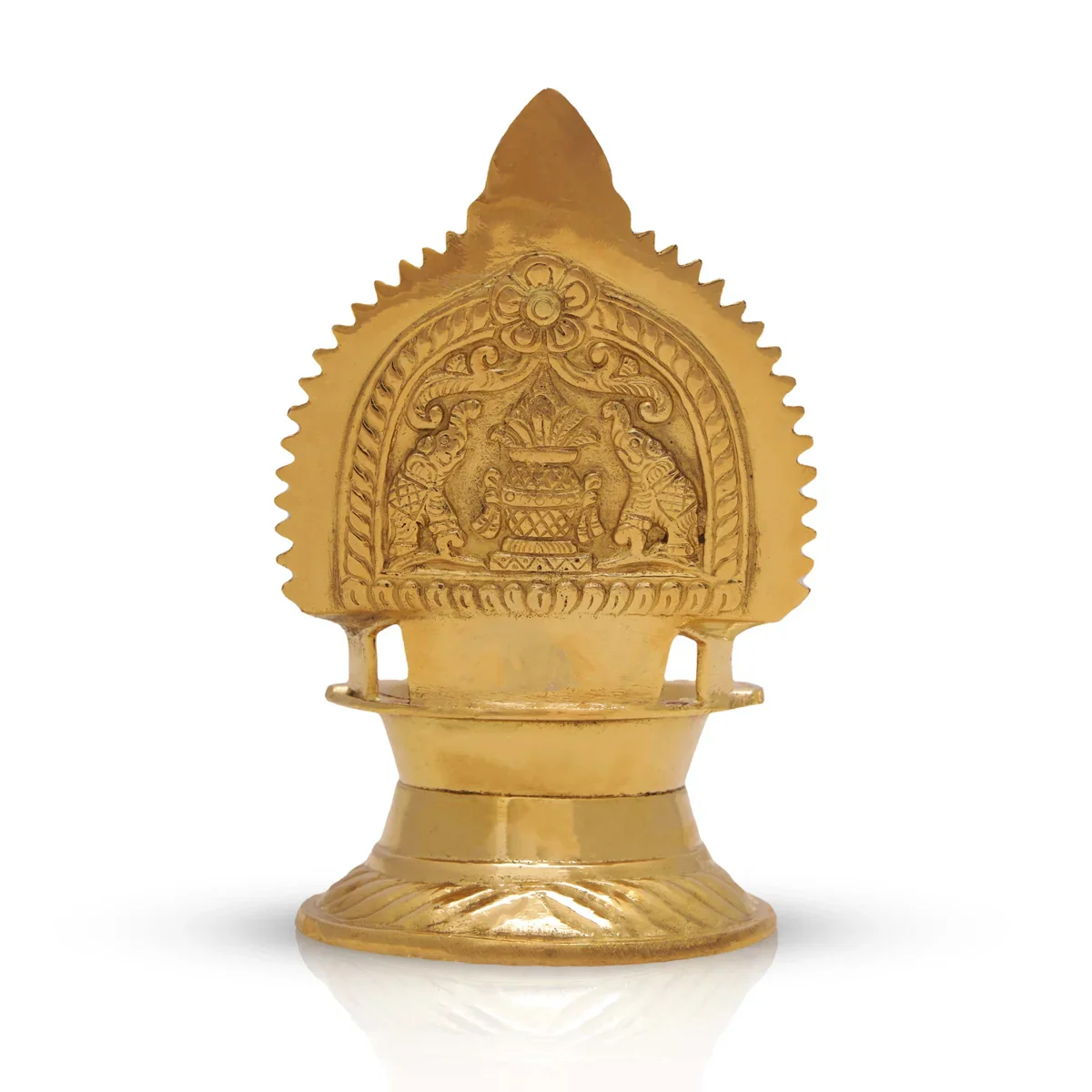 Kamakshi Deepam - 6 x 3.5 Inches | Brass Vilakku/ Kamatchi Lamp for Pooja/ 405 Gms Approx - Image 5