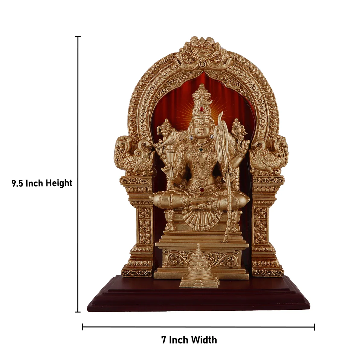 Kamakshi Idol - 9.5 x 7 Inches | Resin Kamakshi Statue for Pooja - Image 5