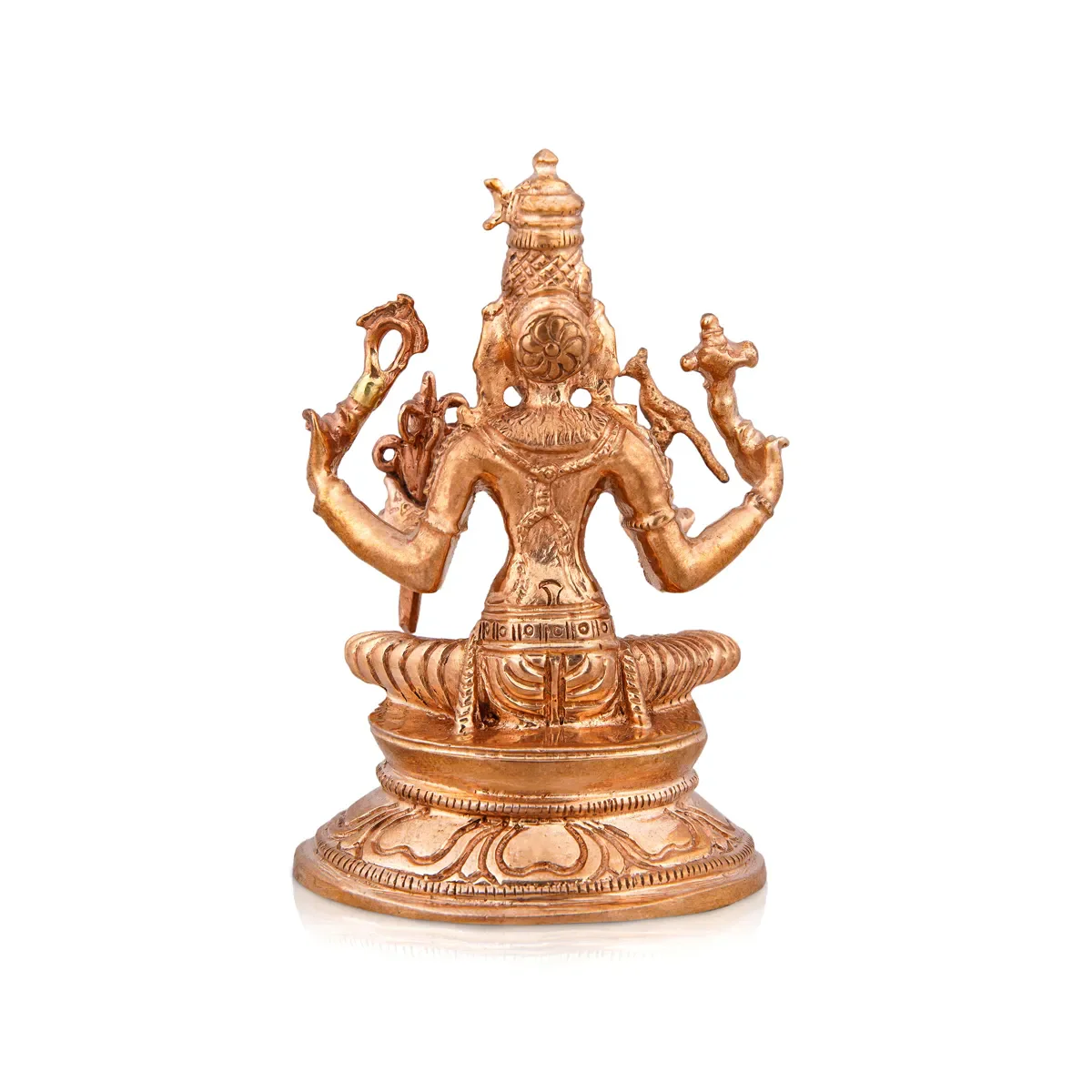 Kamakshi Idol Sitting On Base - 3.5 X 2 Inches | Panchaloha Statue/ Kamatchi Amman Statue For Worship & Pooja - Image 4