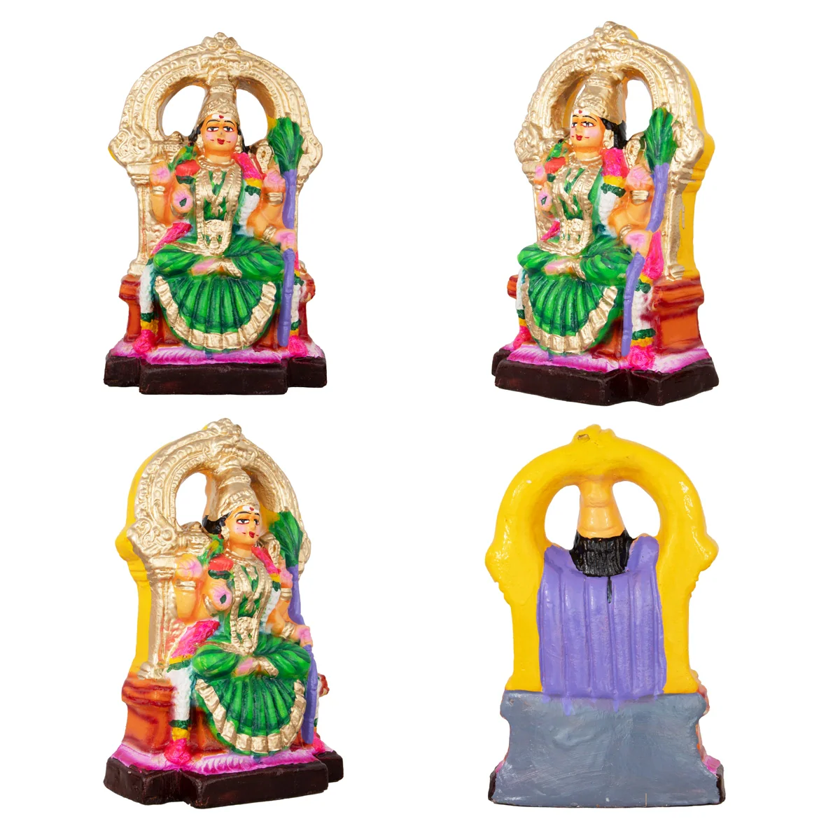 Kamakshi Vilakku Pooja Clay Golu Bommai Set - 10 x 5.5 Inches | Giri Golu Doll/ Navaratri Golu Bomma/Gombe/Bommai - Image 11