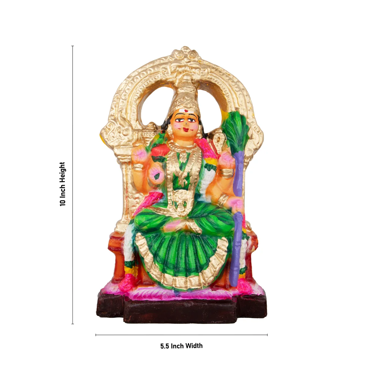 Kamakshi Vilakku Pooja Clay Golu Bommai Set - 10 x 5.5 Inches | Giri Golu Doll/ Navaratri Golu Bomma/Gombe/Bommai - Image 12