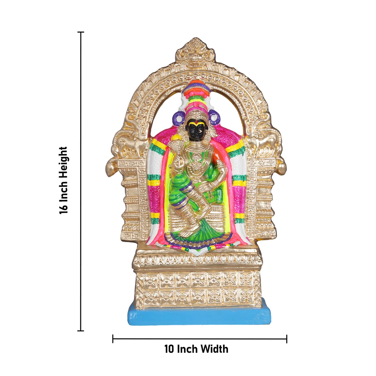 Kamalambal Paper Mache Golu Bommai - 16 x 10 Inches | Giri Golu Doll/ Navaratri Golu Bomma/ Bommai/ Gombe - Image 3