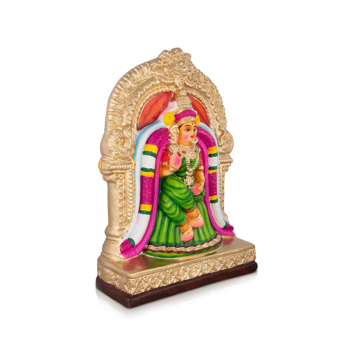 Kamalambigai Thiyagarajar Paper Mache Golu Bommai Pair - 15 x 11 Inches | Giri Golu Doll/Navaratri Golu Bomma - Image 4