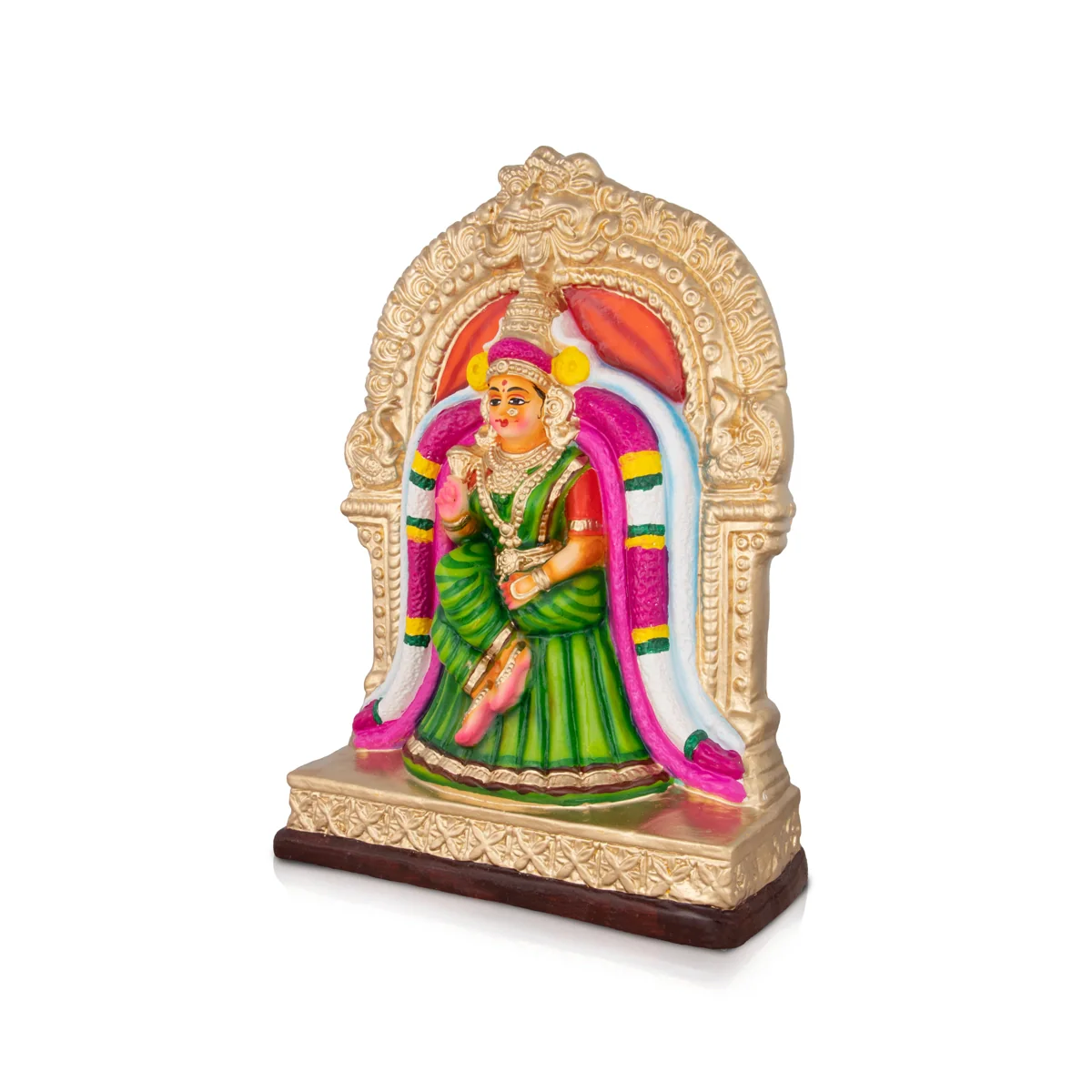 Kamalambigai Thiyagarajar Paper Mache Golu Bommai Pair - 15 x 11 Inches | Giri Golu Doll/Navaratri Golu Bomma - Image 5