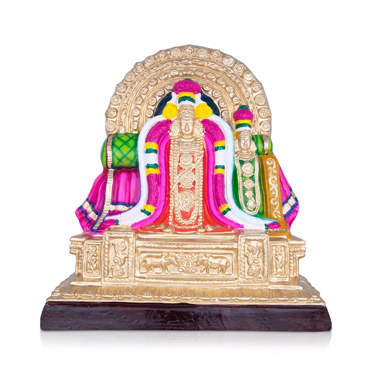 Kamalambigai Thiyagarajar Paper Mache Golu Bommai Pair - 15 x 11 Inches | Giri Golu Doll/Navaratri Golu Bomma - Image 7