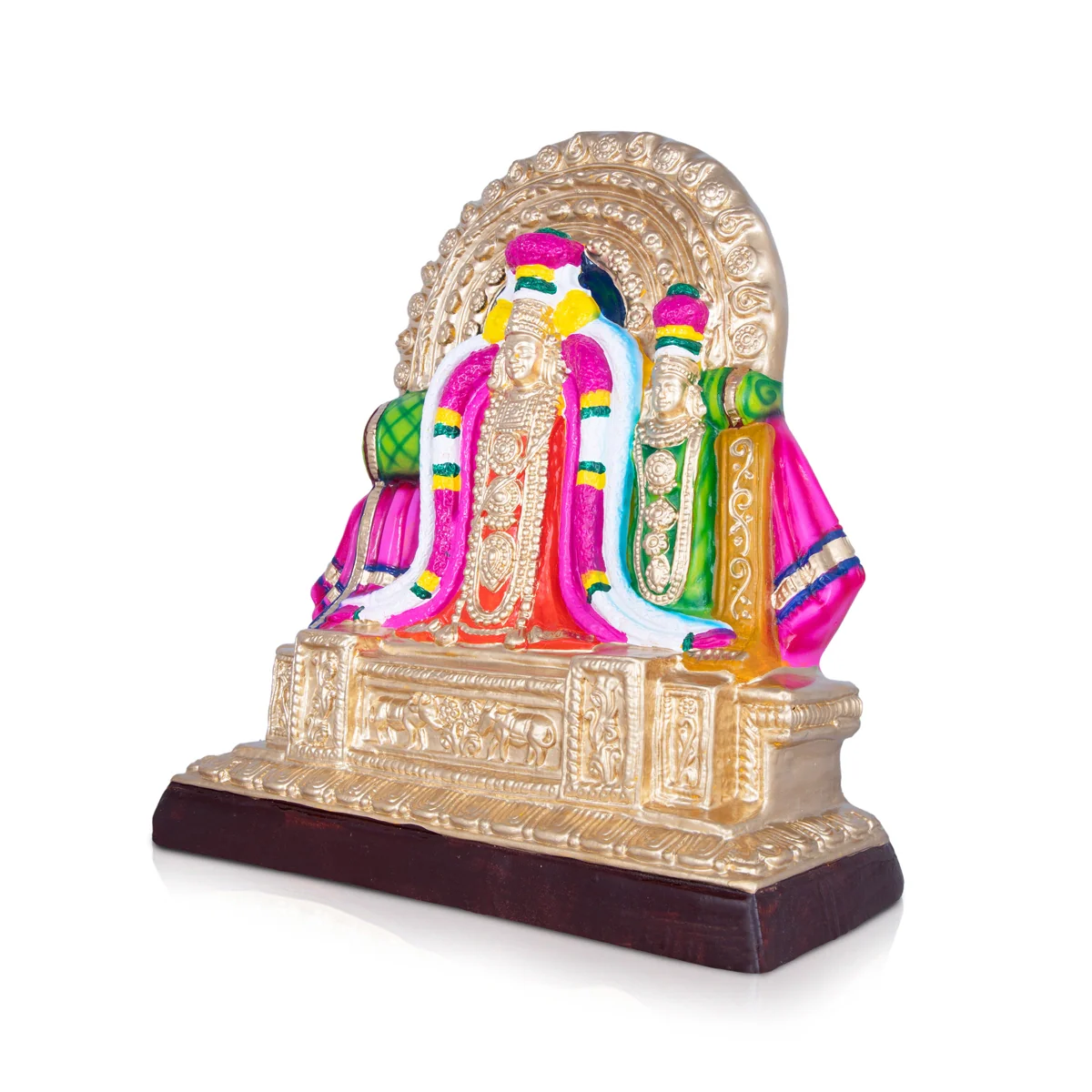 Kamalambigai Thiyagarajar Paper Mache Golu Bommai Pair - 15 x 11 Inches | Giri Golu Doll/Navaratri Golu Bomma - Image 9