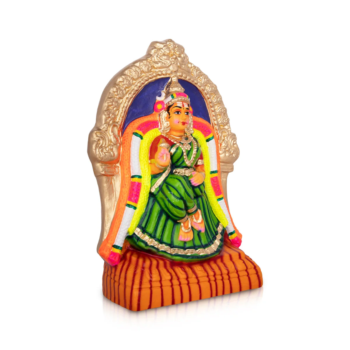 Kamalambika Paper Mache Golu Bommai - 12 X 9 Inches | Navaratri Gombe/ Giri Golu Doll/ Navratri Decor - Image 2
