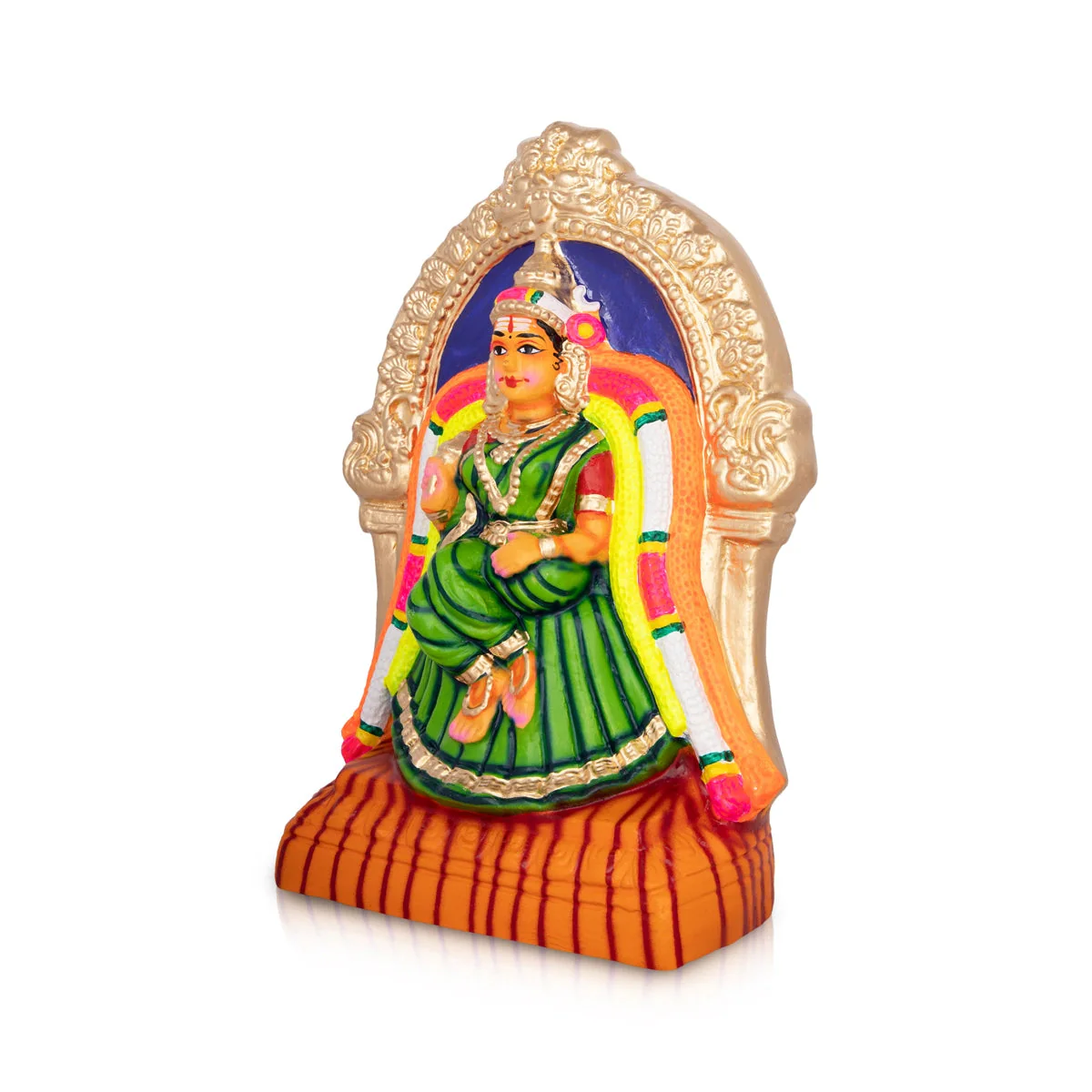 Kamalambika Paper Mache Golu Bommai - 12 X 9 Inches | Navaratri Gombe/ Giri Golu Doll/ Navratri Decor - Image 3