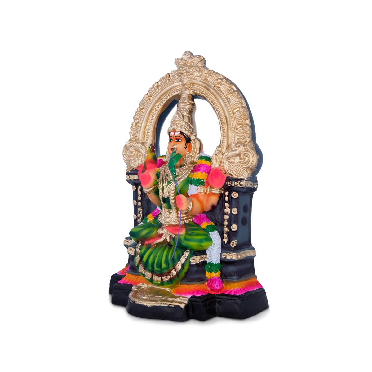 Kamatchi Amman Paper Mache Golu Bommai - 12 x 8 Inches | Giri Golu Doll/ Navaratri Golu Bomma/Gombe/Bommai - Image 2